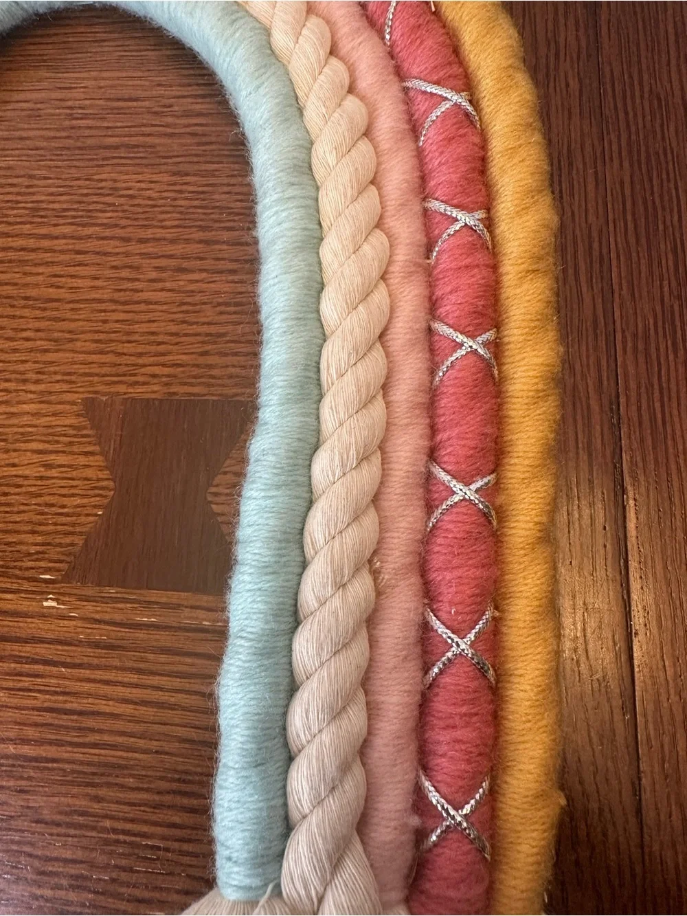 Target Pillowfort Rainbow Rope Hanging Kids Wall Decor Boho Tassels